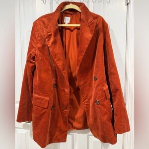 Gorgeous Spice Orange Corduroy Blazer 14 Tall